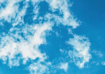 Fototapeta na wymiar White clouds in the blue sky texture background