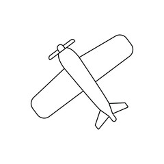 Vintage airplane icon vector. aircraft illustration sign. plane symbol. fly logo.