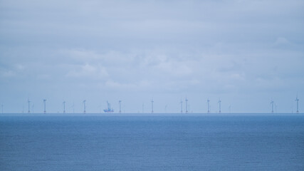 Erecting a wind turbine in the Beatrice wind farm in the North Sea