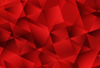 Light Red vector polygon abstract backdrop. - obrazy, fototapety, plakaty