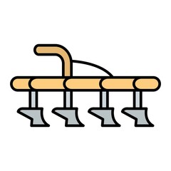 Vector Plow Filled Outline Icon Design