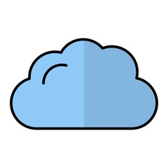  Vector Cloud Filled Outline Icon Design