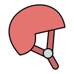 Vector Helmet Filled Outline Icon Design