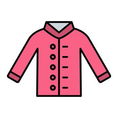 Vector Jacket Filled Outline Icon Design