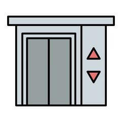 Vector Lift Filled Outline Icon Design