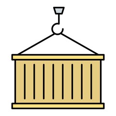 Vector Container Filled Outline Icon Design