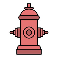 Vector Fire Hydrant Filled Outline Icon Design