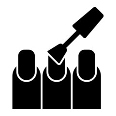 Vector Nail Glyph Icon Design