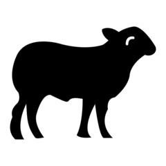 Vector Sheep Glyph Icon Design