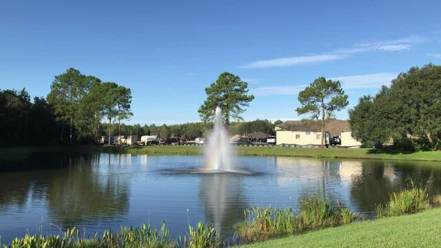 Beautiful pond in a florida community