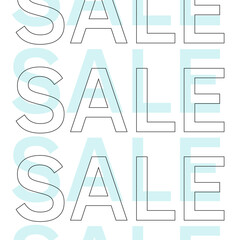 Sale banner with words pattern