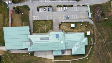 parcheggio tetto scuola caseggiato palazzo tetti 