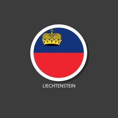 Liechtenstein flag vector circle shape.