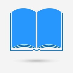 Book icon, isolated object vector illustration.