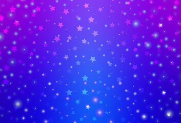 Light Pink, Blue vector pattern in Christmas style.