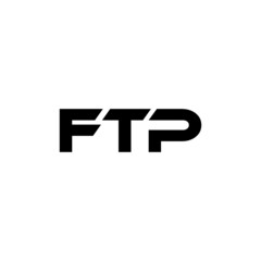 FTP letter logo design with white background in illustrator, vector logo modern alphabet font overlap style. calligraphy designs for logo, Poster, Invitation, etc.