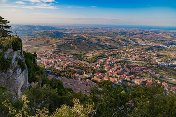 Fototapeta na wymiar panoramic view of san marino