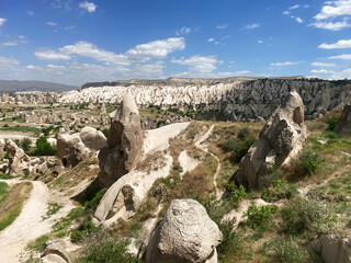 Valley landscape in Cappadocia, Turkey