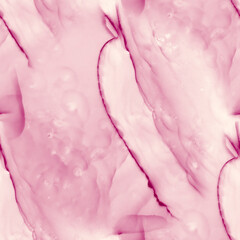 Alcohol ink pink seamless background. Ink colors