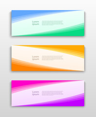 Naklejka premium Set of Vector flyer templates. Futuristic background with copy space for inspirational and encouraging thoughts