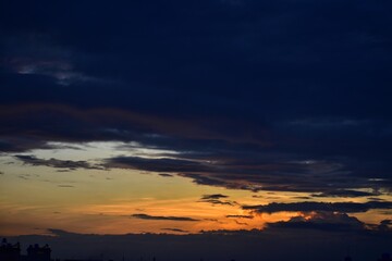 sunset in the sky