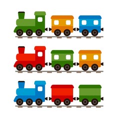 vector locomotive and wagons toy train for kids