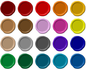 様々なカラーのシーリングスタンプ無地