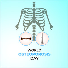 World Osteoporosis Day concept. October 20. Template for background, banner, card, poster. Vector illustration.