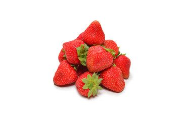 Strawberry. Fresh berries macro. Isolated on white.
