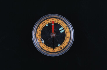 compass isolated on black background