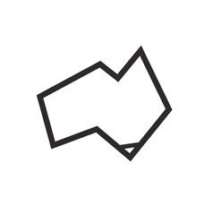 australia map simplified geometric square © Marty's Art