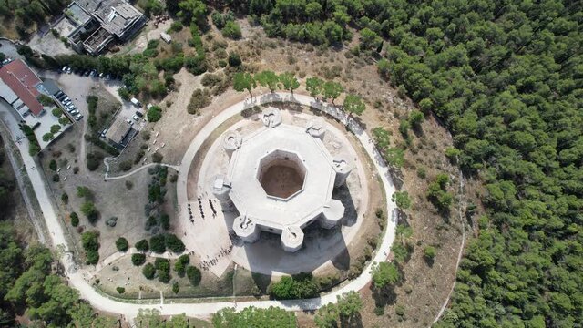 Castel del monte vista aerea, patrimonio unesco, puglia