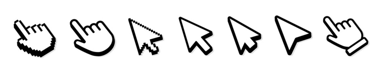 Cursor icon set vector. Mouse arrow pointer. Cursor mouse icon