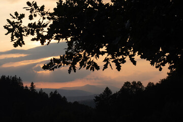 sunset in the mountains