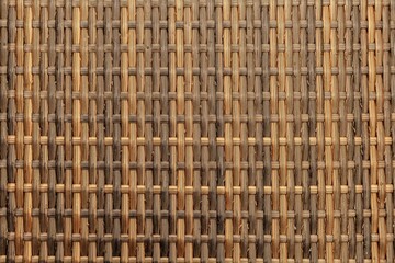 Brown rattan wooden table top pattern and background seamless - obrazy, fototapety, plakaty