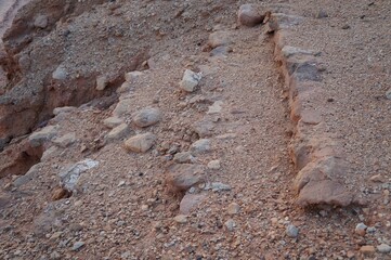 Ruins of ancient house in the desert