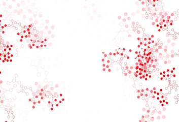 Light Red vector template with artificial intelligence structure.