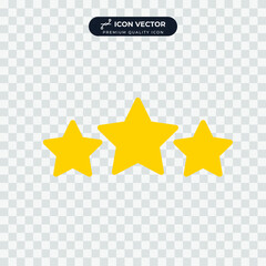 Star rating icon symbol template for graphic and web design collection logo vector illustration