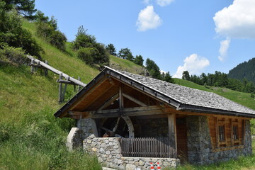 Old mill near Rechen; Italy; Dolomites