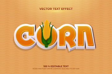 Corn editable 3d text effect 