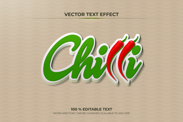 Chilli editable 3d text effect 