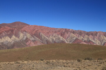 Fototapeta na wymiar mountain full of colors in northwestern Argentina, natural wonder, world heritage site