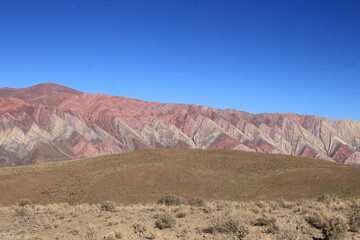 mountain full of colors in northwestern Argentina, natural wonder, world heritage site