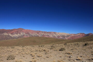 mountain full of colors in northwestern Argentina, natural wonder, world heritage site