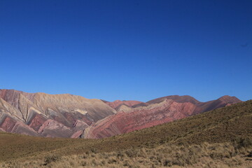 mountain full of colors in northwestern Argentina, natural wonder, world heritage site