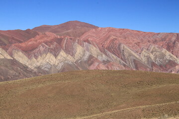 mountain full of colors in northwestern Argentina, natural wonder, world heritage site