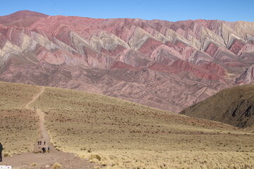 mountain full of colors in northwestern Argentina, natural wonder, world heritage site