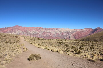 mountain full of colors in northwestern Argentina, natural wonder, world heritage site