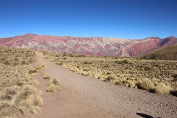 mountain full of colors in northwestern Argentina, natural wonder, world heritage site