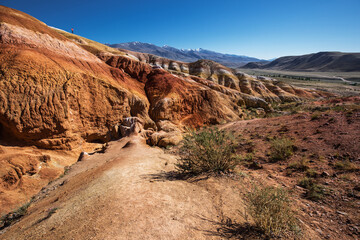 Mountain landscape. Surroundings of the village of Chagan-Uzun, Kosh-Agachsky district of the Altai Republic, Russia